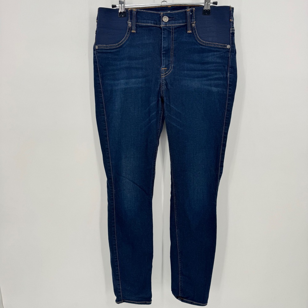 7 For All Mankind The‎ Ankle Skinny Jeans Dark Wash Maternity Size 28